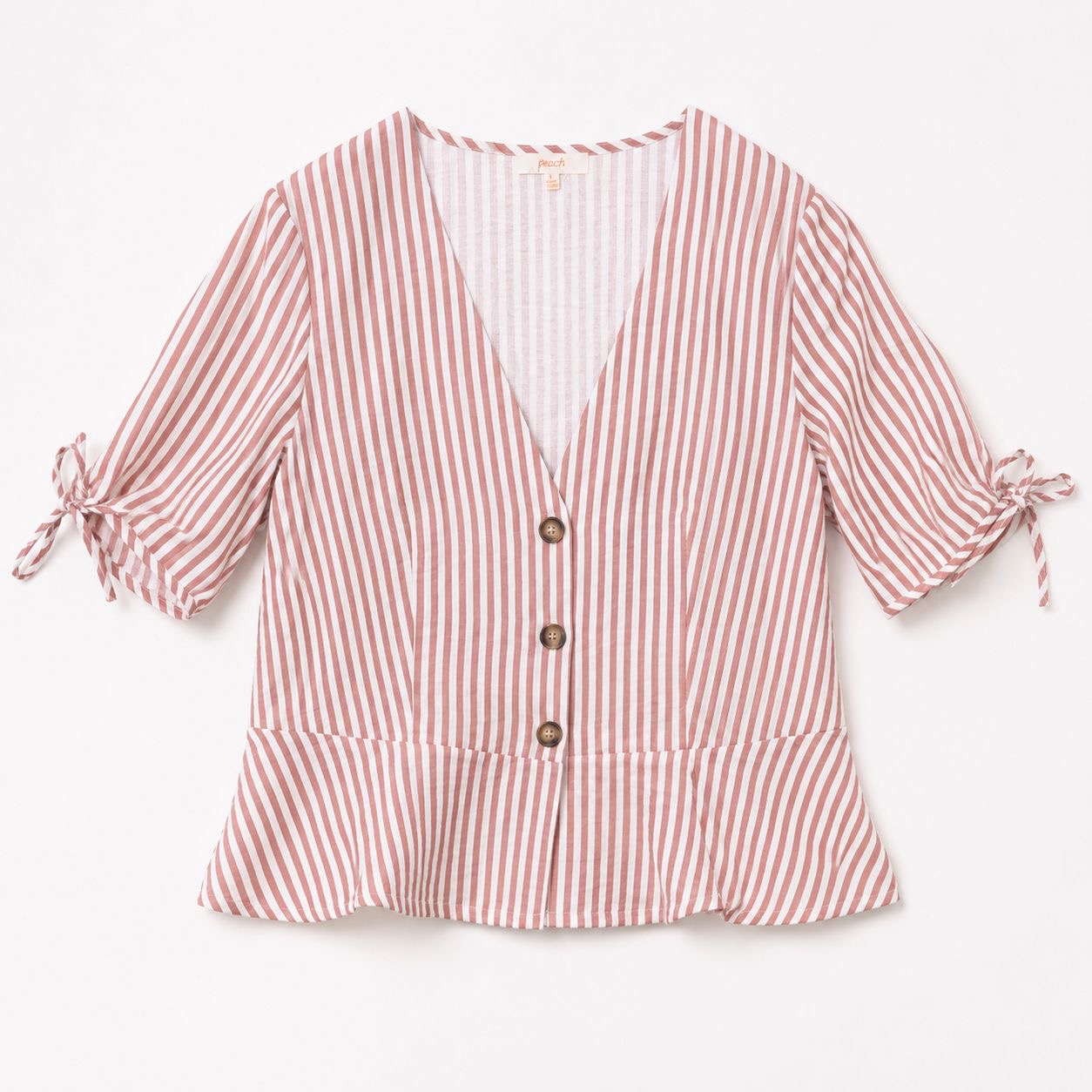 Peach Rails Women's Pink and White Blouse