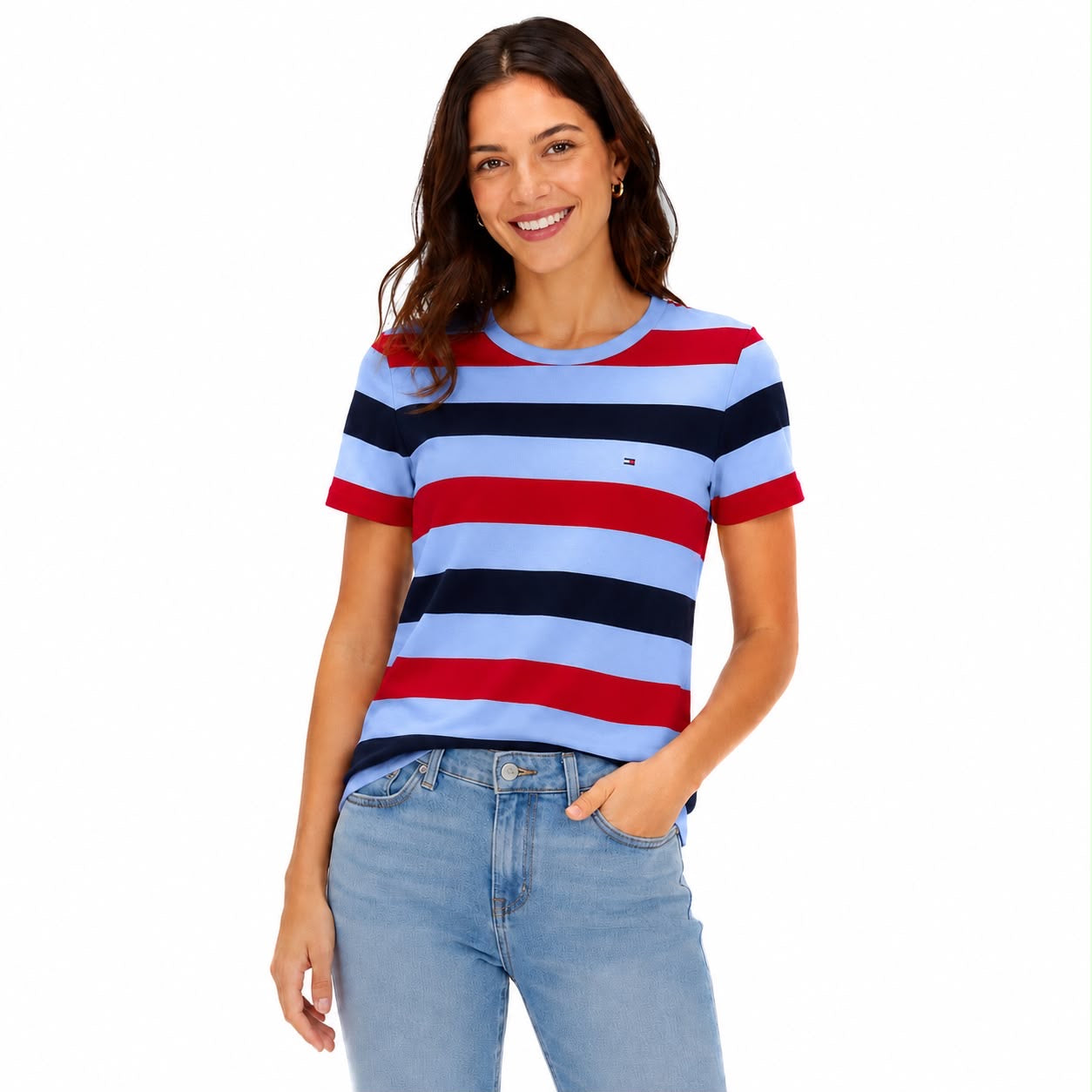 Tommy Hilfiger Rugby Stripe Crewneck T-Shirt