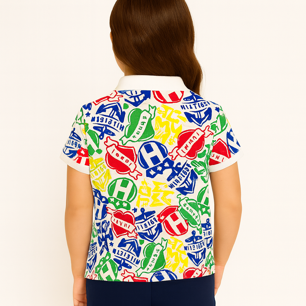 Tommy Hilfiger Typographic Print Polo T-shirt