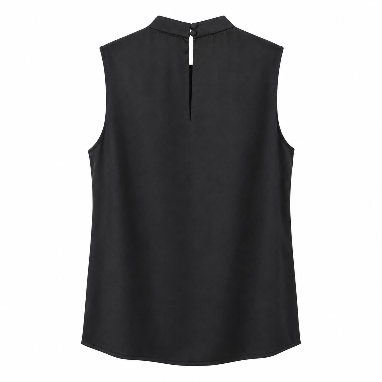 Joie Sleeveless blouse In black with a flowing draped collar