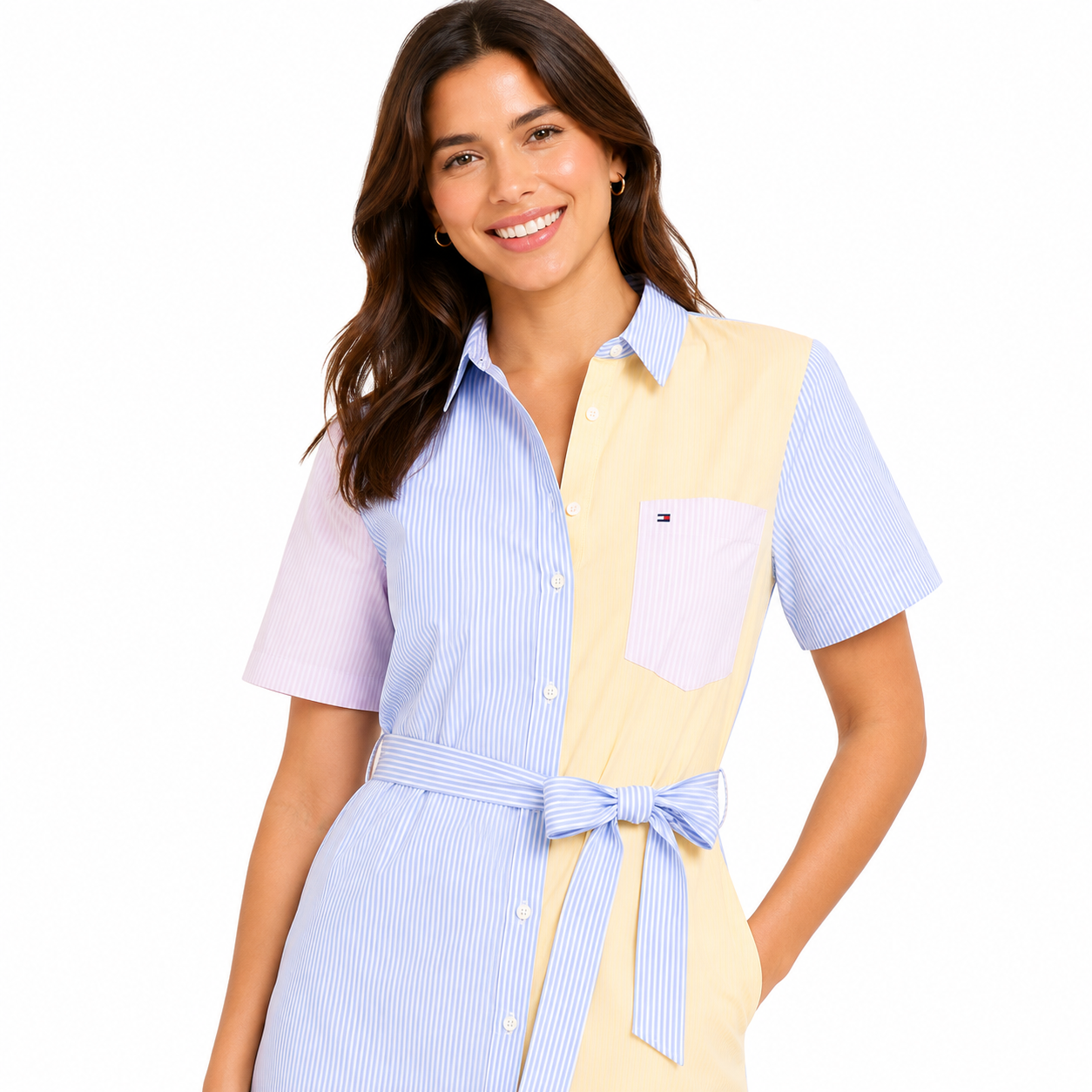 Tommy Hilfiger Oxford shirt dress with assorted stripes