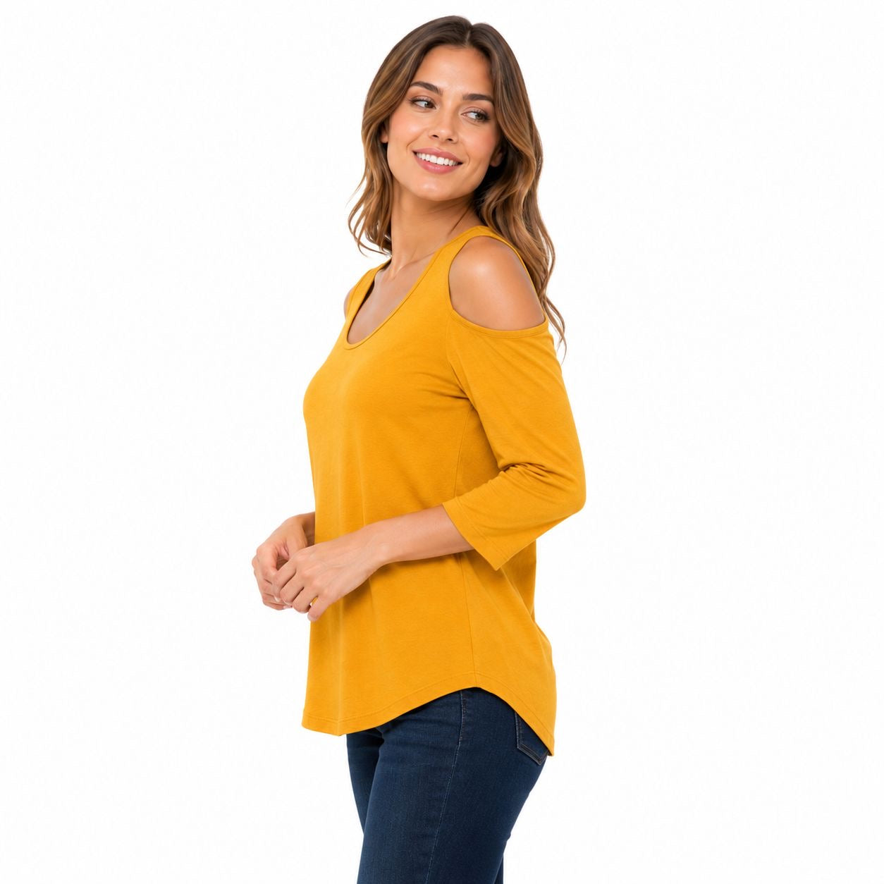 JM Collection Women's Cold-Shoulder Top