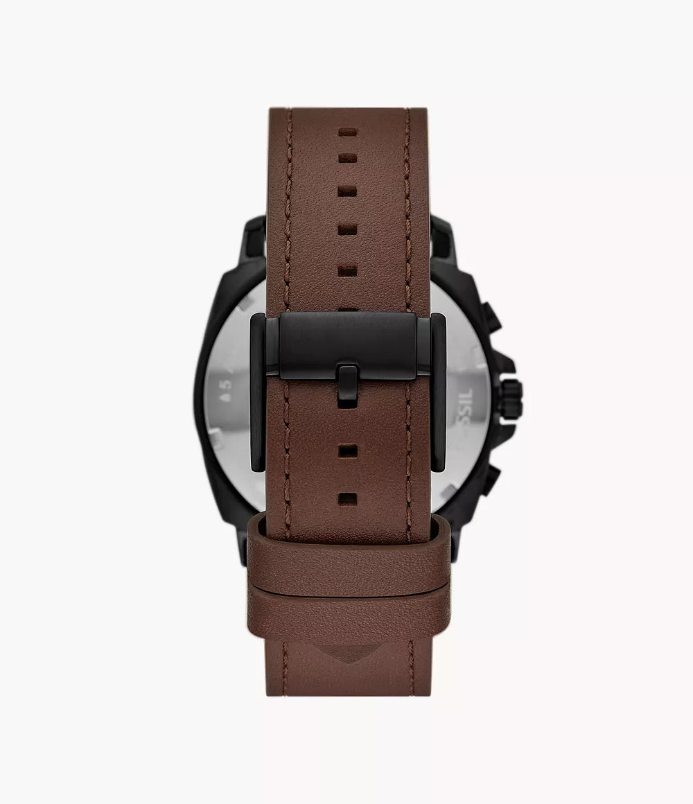 Fossil Privateer Chronograph Brown Leather Watch