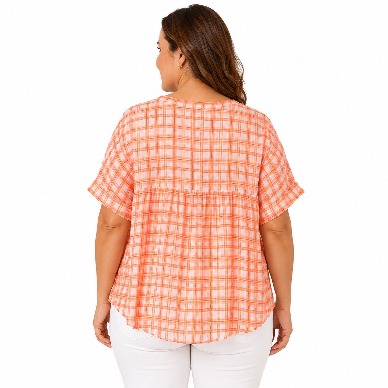 Tommy Hilfiger Short Sleeve Plaid Popover