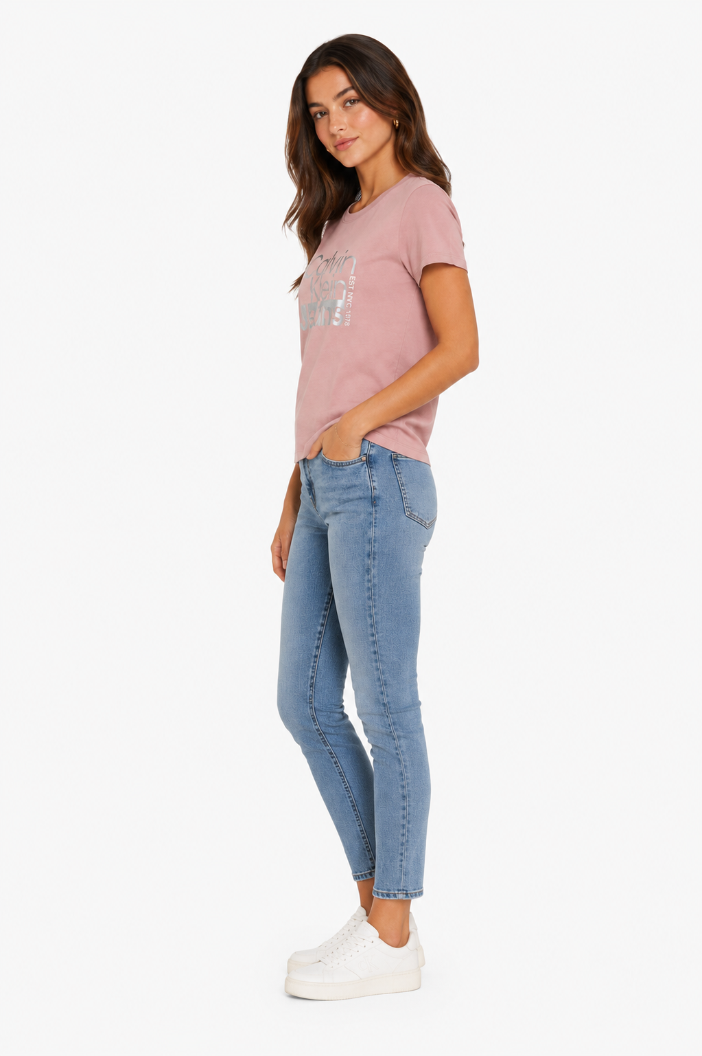 CALVIN KLEIN-Cotton Logo T-Shirt