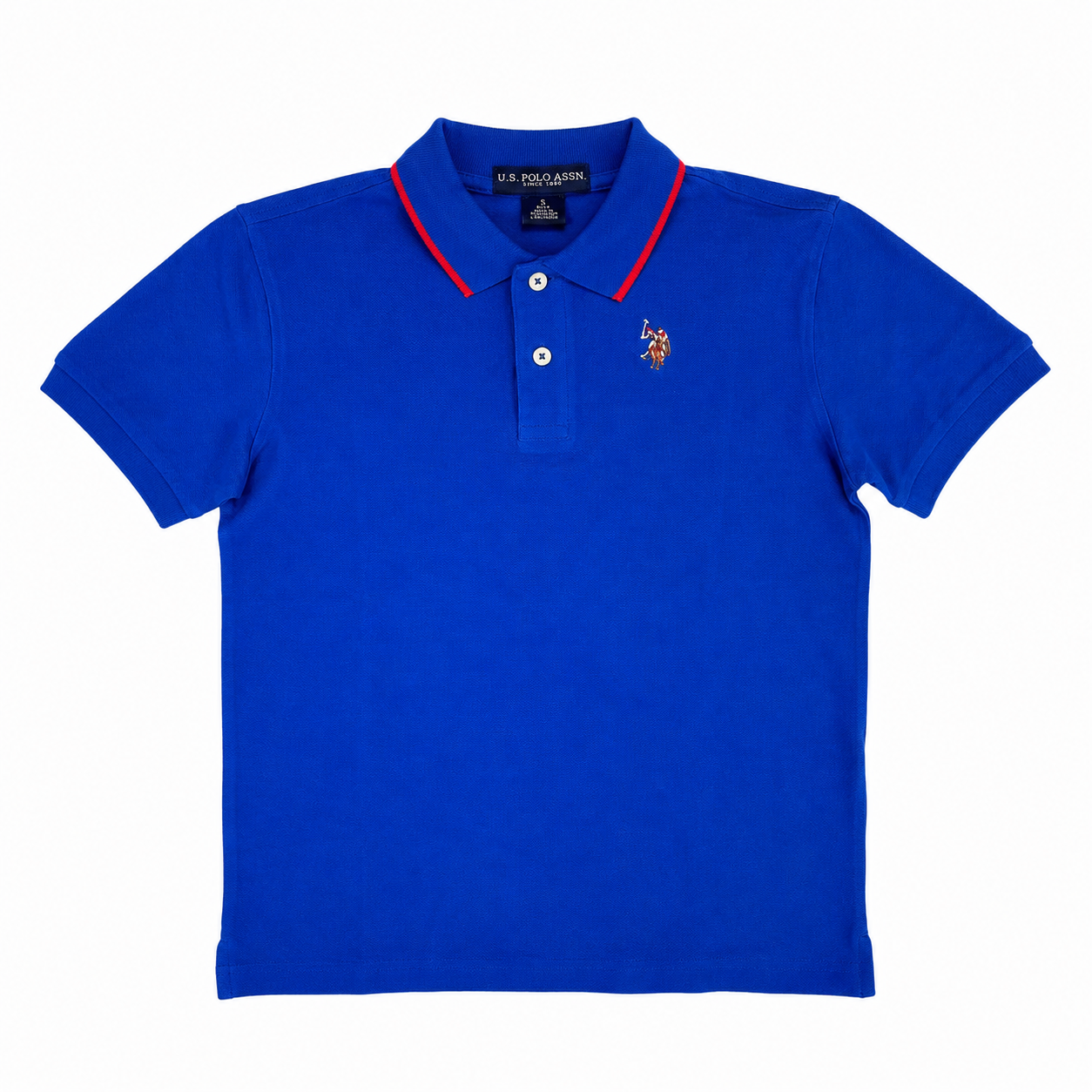 U.S. Polo Assn. blue pique polo shirt