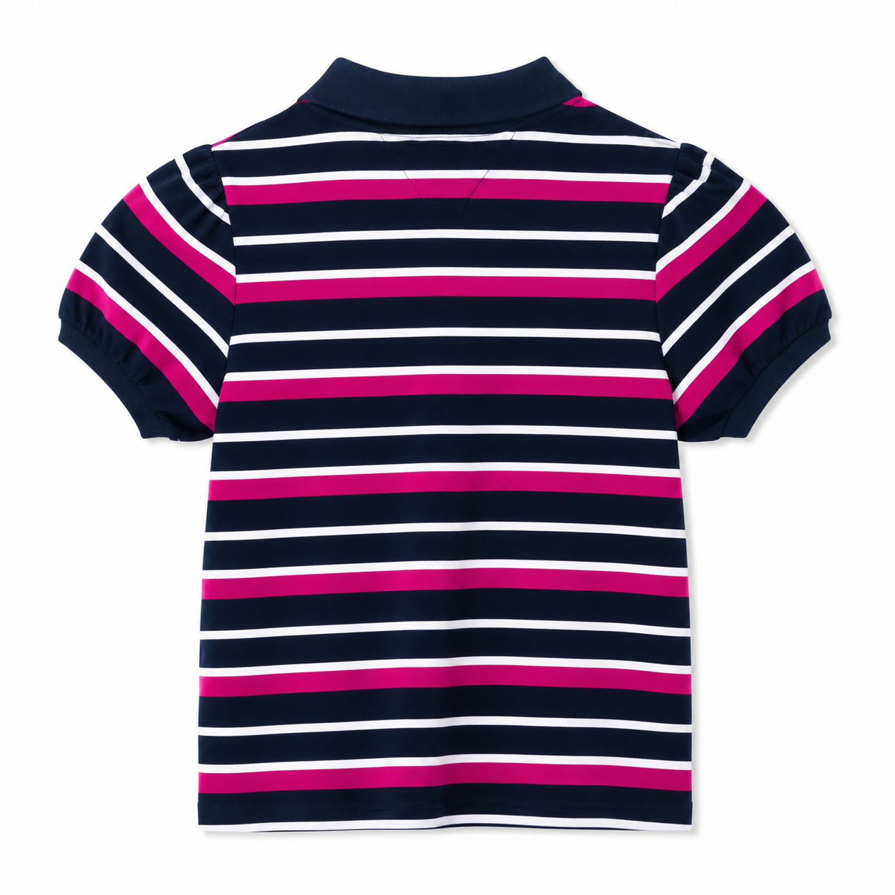 Tommy Hilfiger kids' stripe puff sleeve stretch polo