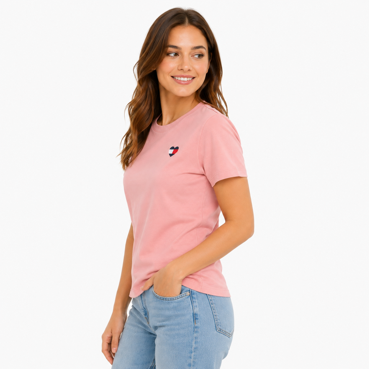 Tommy Hilfiger womens Tommy Hilfiger Women's Flag Heart Tee