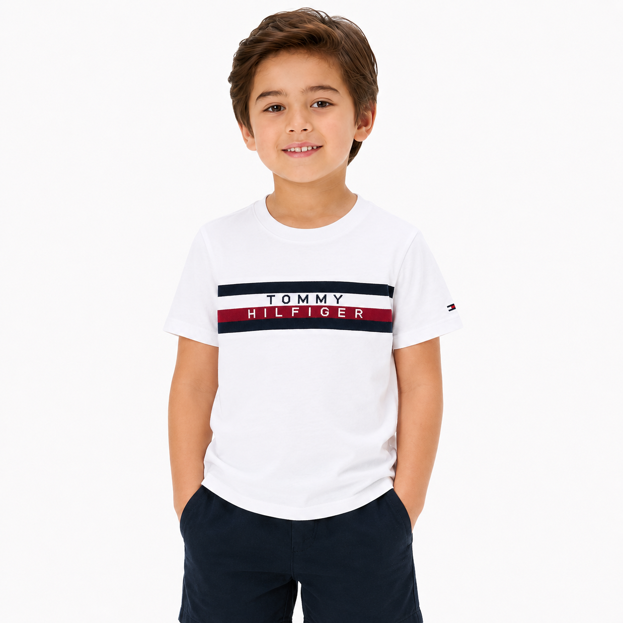 Tommy Hilfiger Boys White Logo T-Shirt