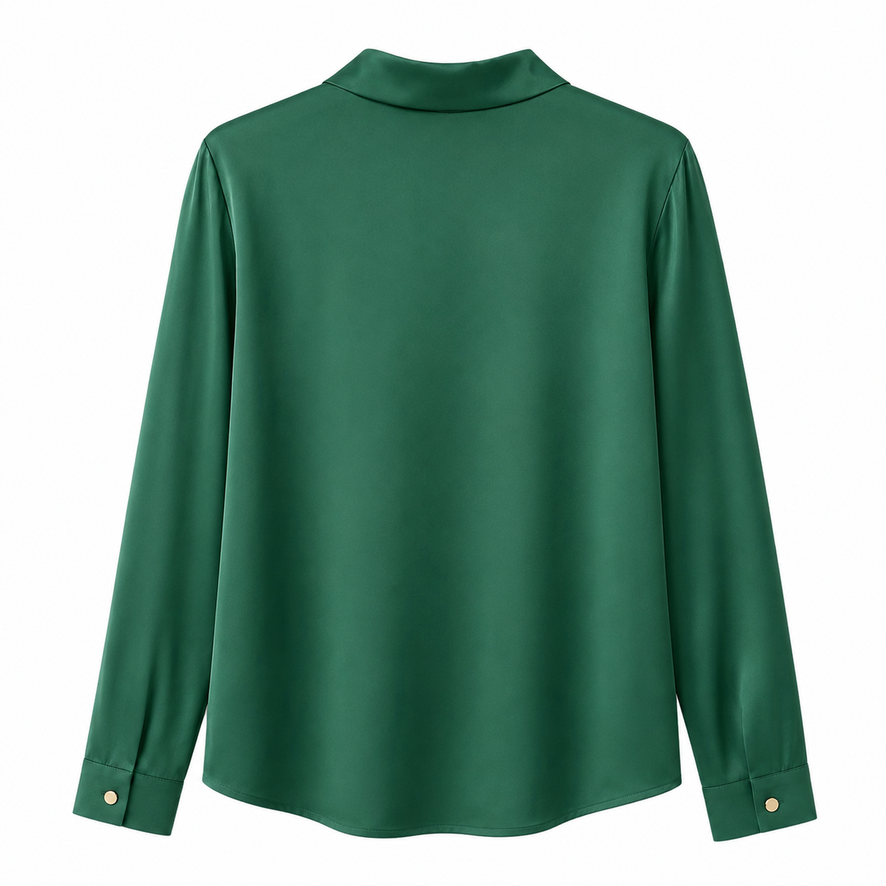 Jones New York Signature long-sleeve crepe popover blouse in emerald green