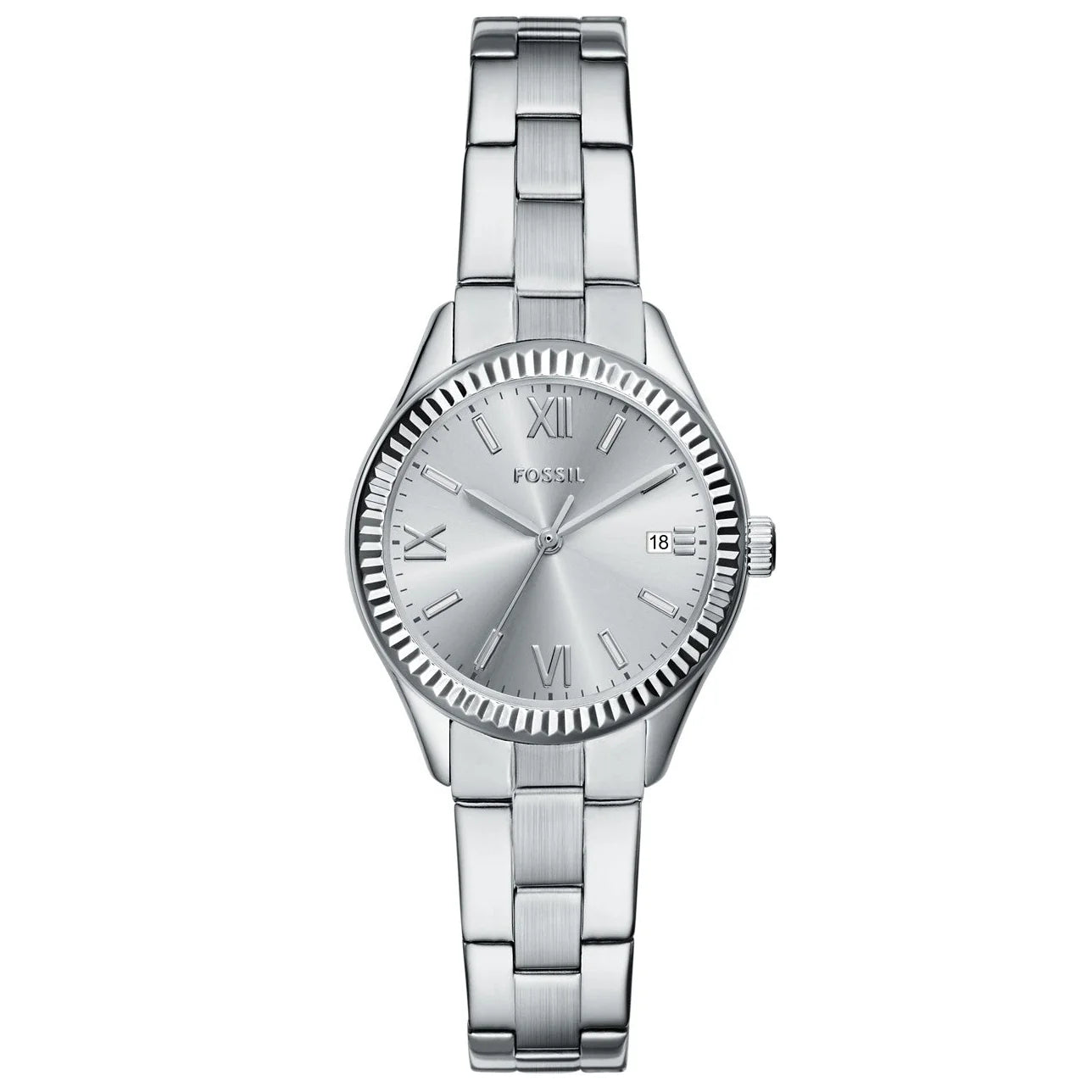 Fossil Rye Three-Hand Date Stainless Steel Watch