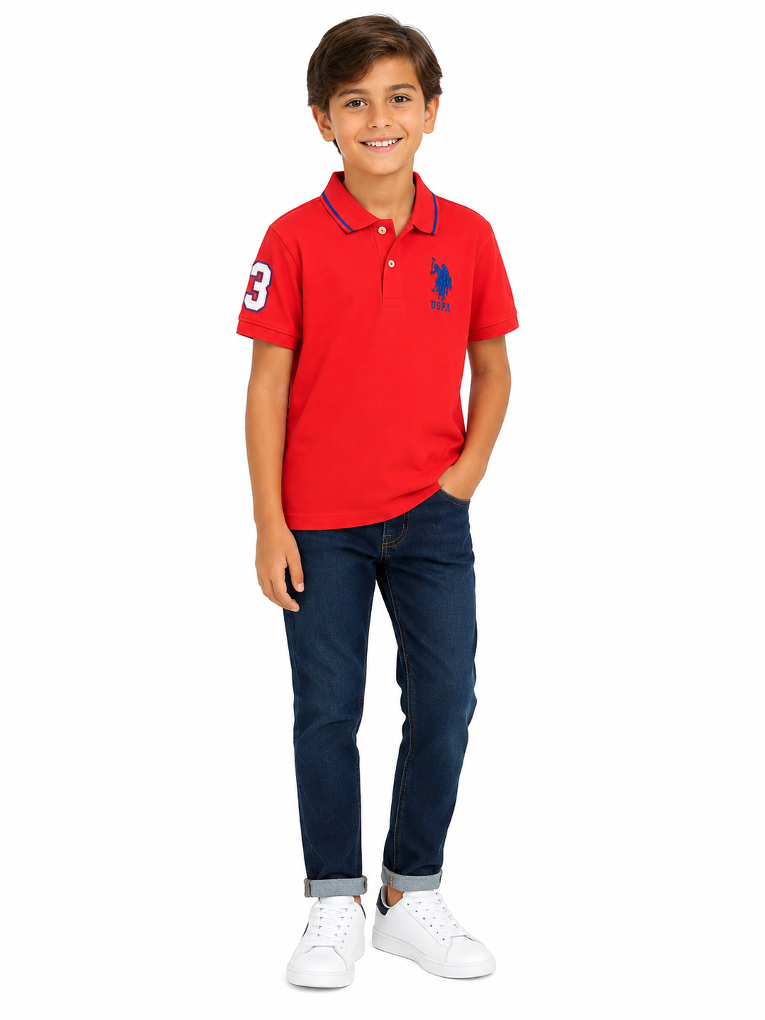 U.S. POLO ASSN- Boys Piqué Polo Shirt
