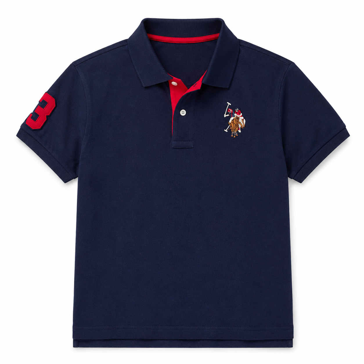 U.S. Polo Assn. navy piqué polo shirt