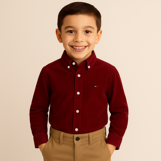 Tommy Hilfiger Mens Flex Corduroy Button Up Shirt