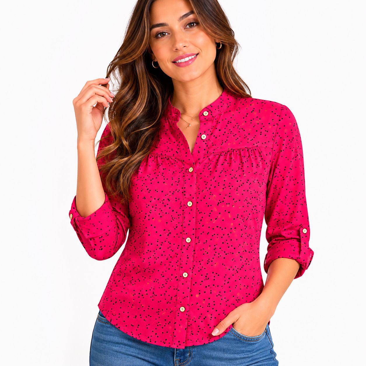U.S Polo Assn All Over Printed Long Sleeve Shirt
