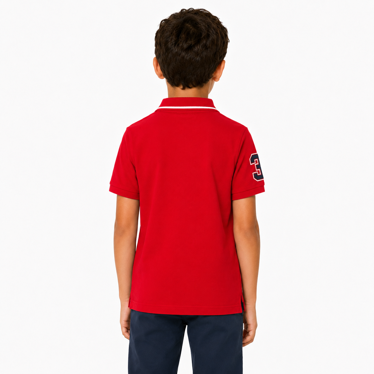U.S Polo Assn Boys Pique Solid Polo Shirt