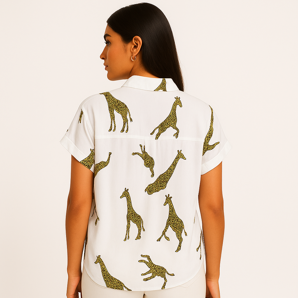Jane + Delancey Giraffes Button-Down Shirt
