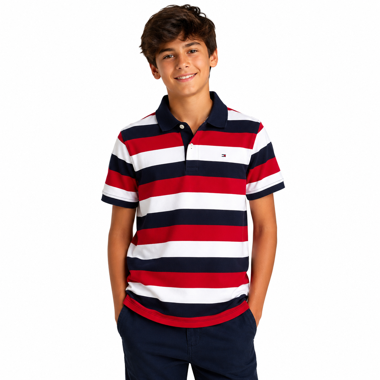 Tommy Hilfiger Kids' Block Stripe Polo