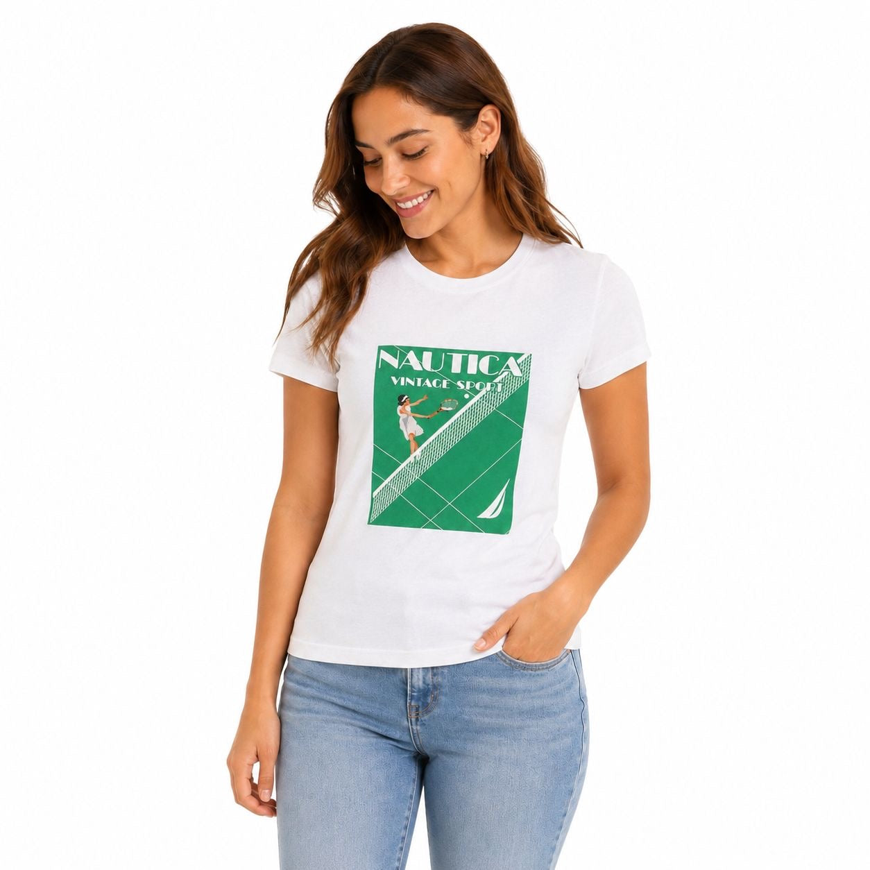 Nautica Sustainably Crafted Vintage Sports Graphic T-Shirt