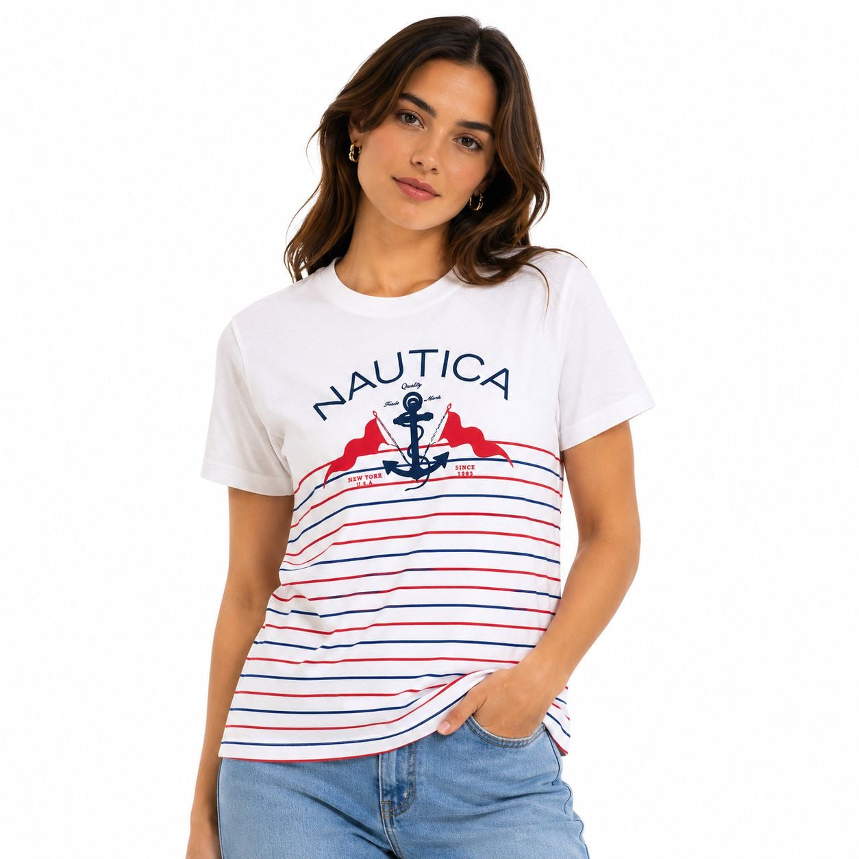 Nautica Heritage Striped Graphic T-Shirt