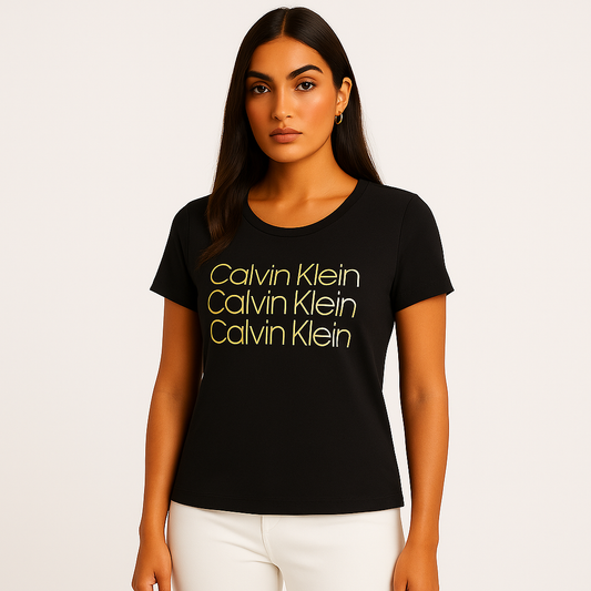 Calvin Klein Women’s Metallic Design T-Shirt