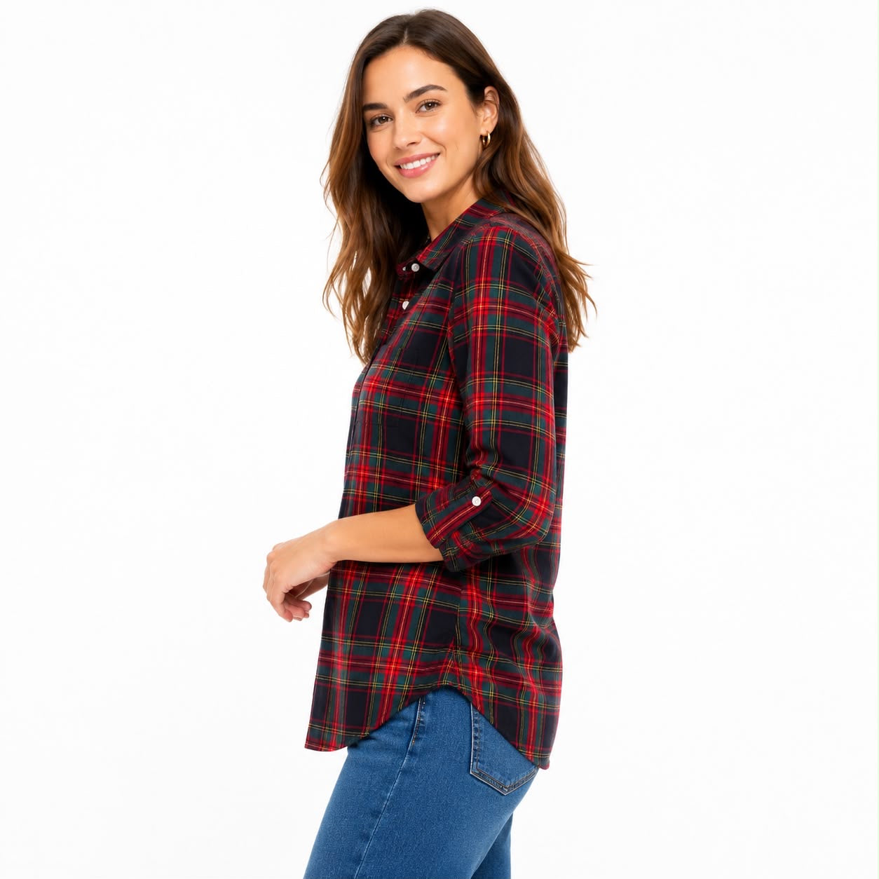 Tommy Hilfiger Plaid Cotton Poplin Shirt