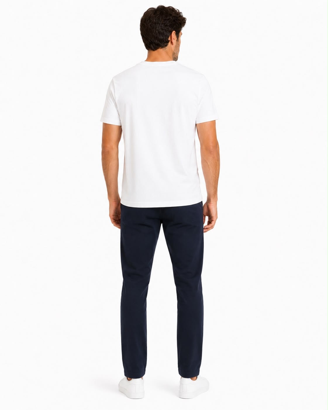 NAUTICA-White round neck t-shirt for men