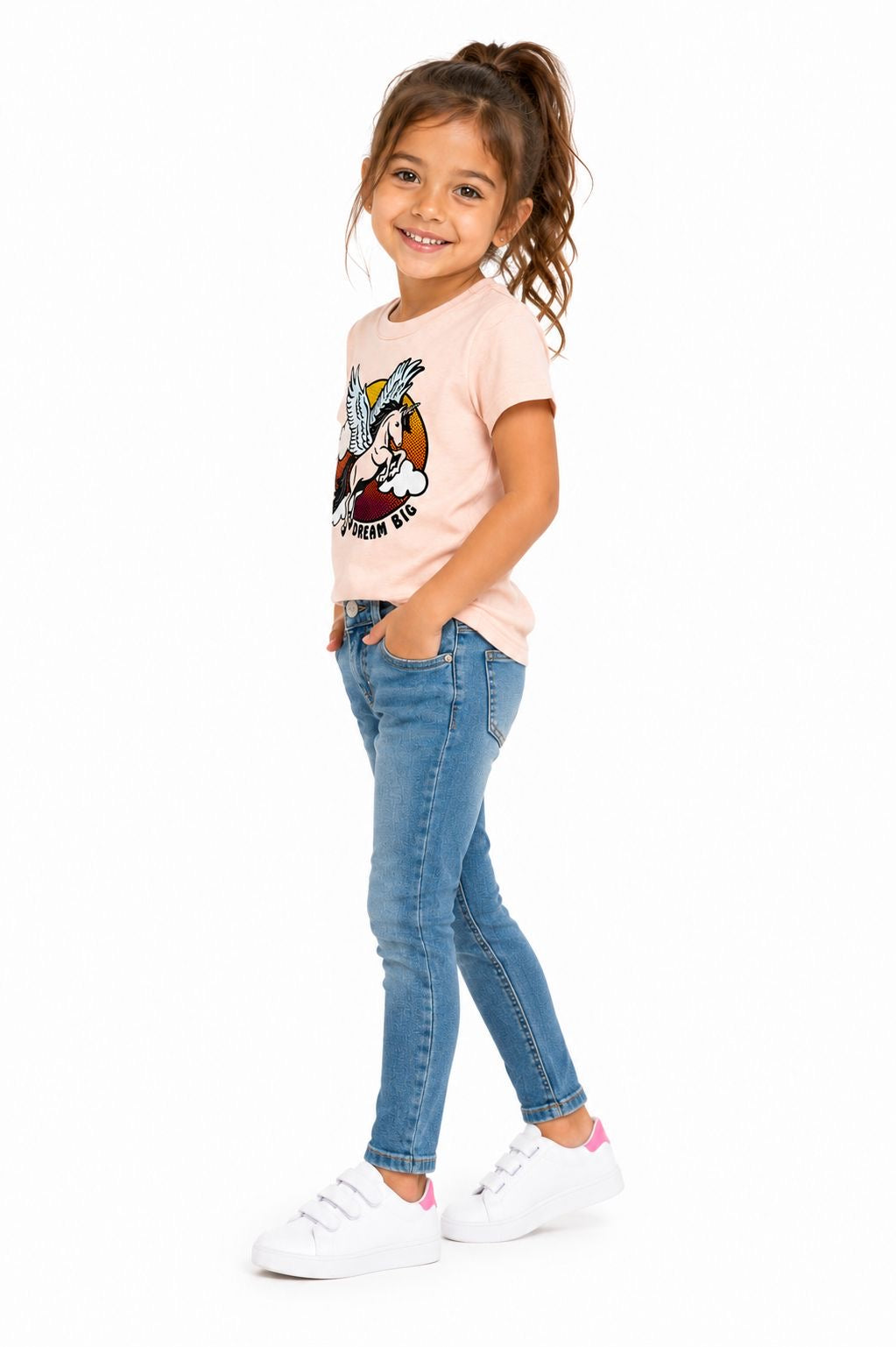 OLD NAVY-Pink short-sleeved t-shirt for girls