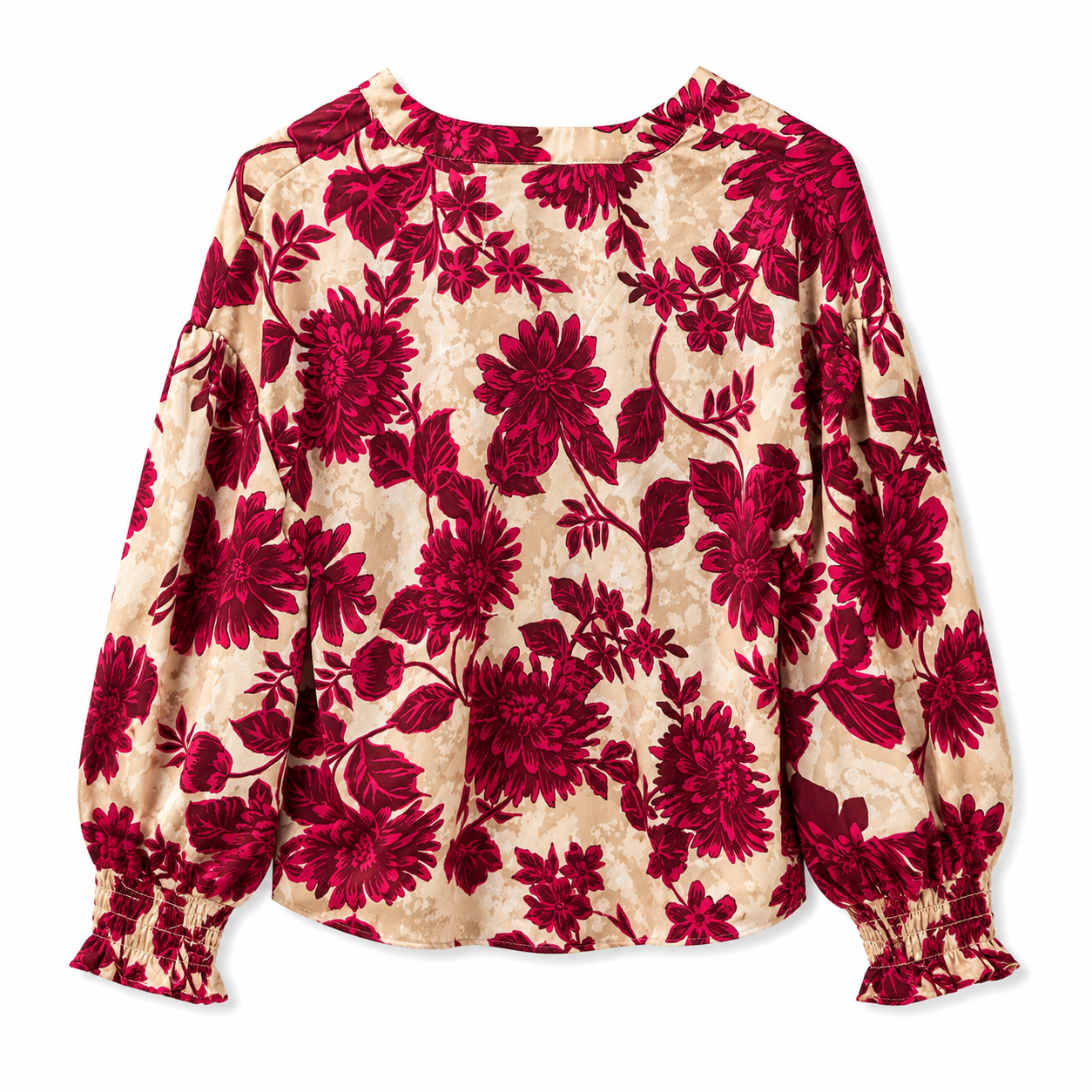 Cupio Blush Blouse is a Cupio with floral print and ruffled collar