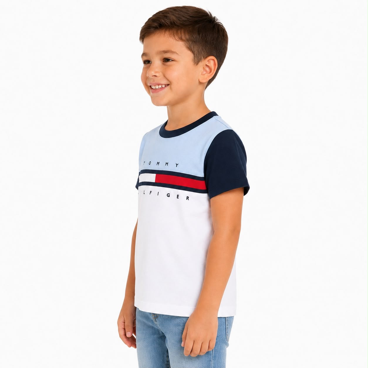 Tommy Hilfiger Kids' Colorblock Flag Stripe T-Shirt