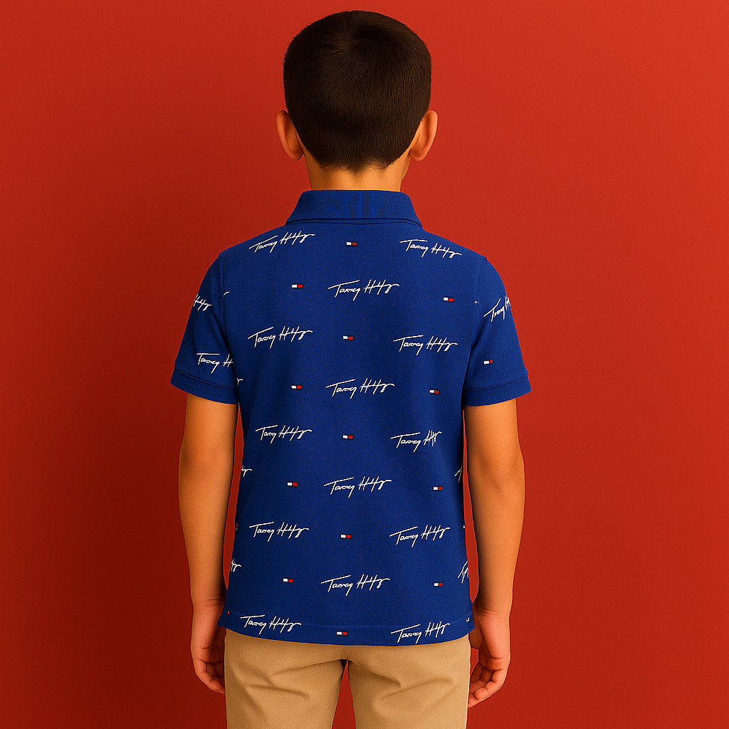 Tommy Hilfiger Cotton Polo T-Shirt with Brand Print