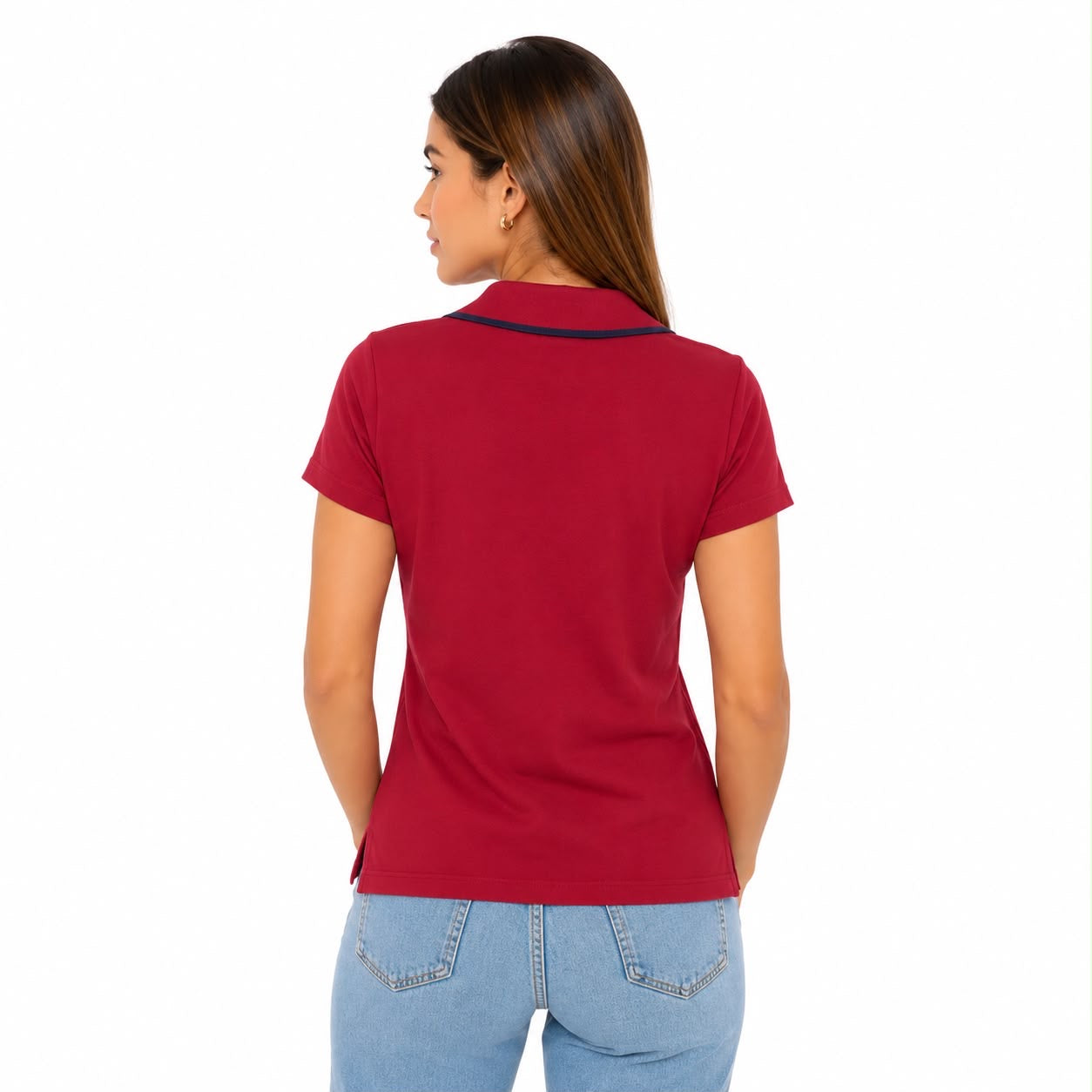 Tommy Hilfiger Cotton V-Neck Polo Top