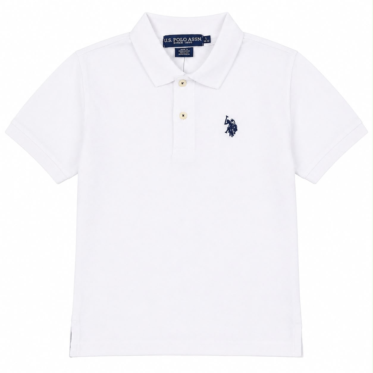 U.S Polo Assn Boys Texture Double Horsemen Polo Shirt