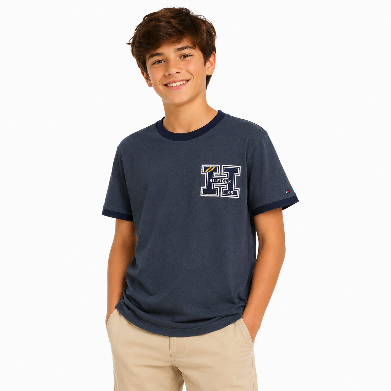 Tommy Hilfiger-Kids' H Logo Letterman T-Shirt