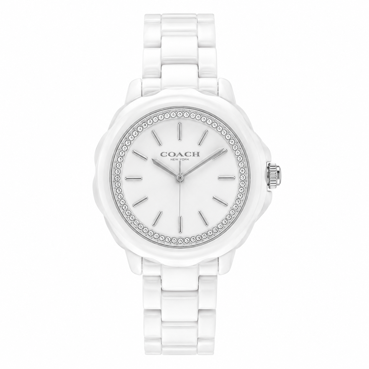 Coach Women's Kitt White Ceramic Watch