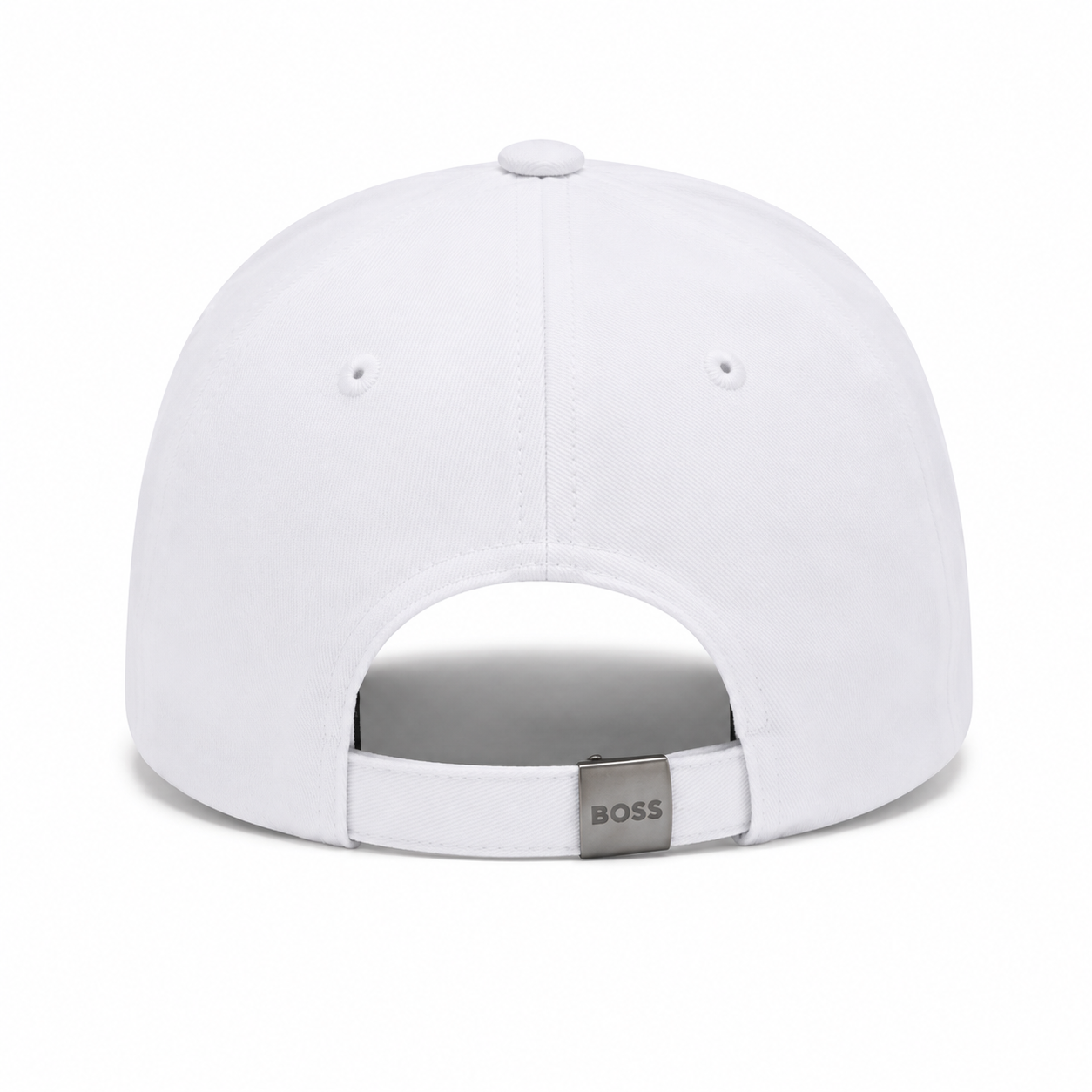 HUGO BOSS-White baseball cap from the BOSS brand with the logo printed on black