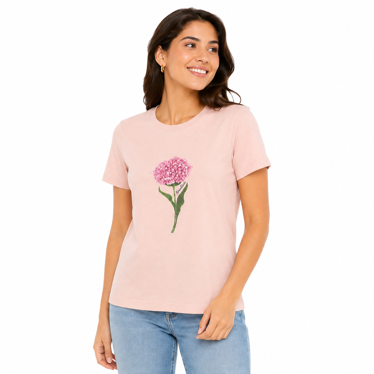 Nautica 3d Flower Graphic T-Shirt