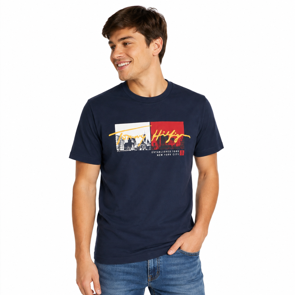 Tommy Hilfiger graphic t-shirt in navy blue