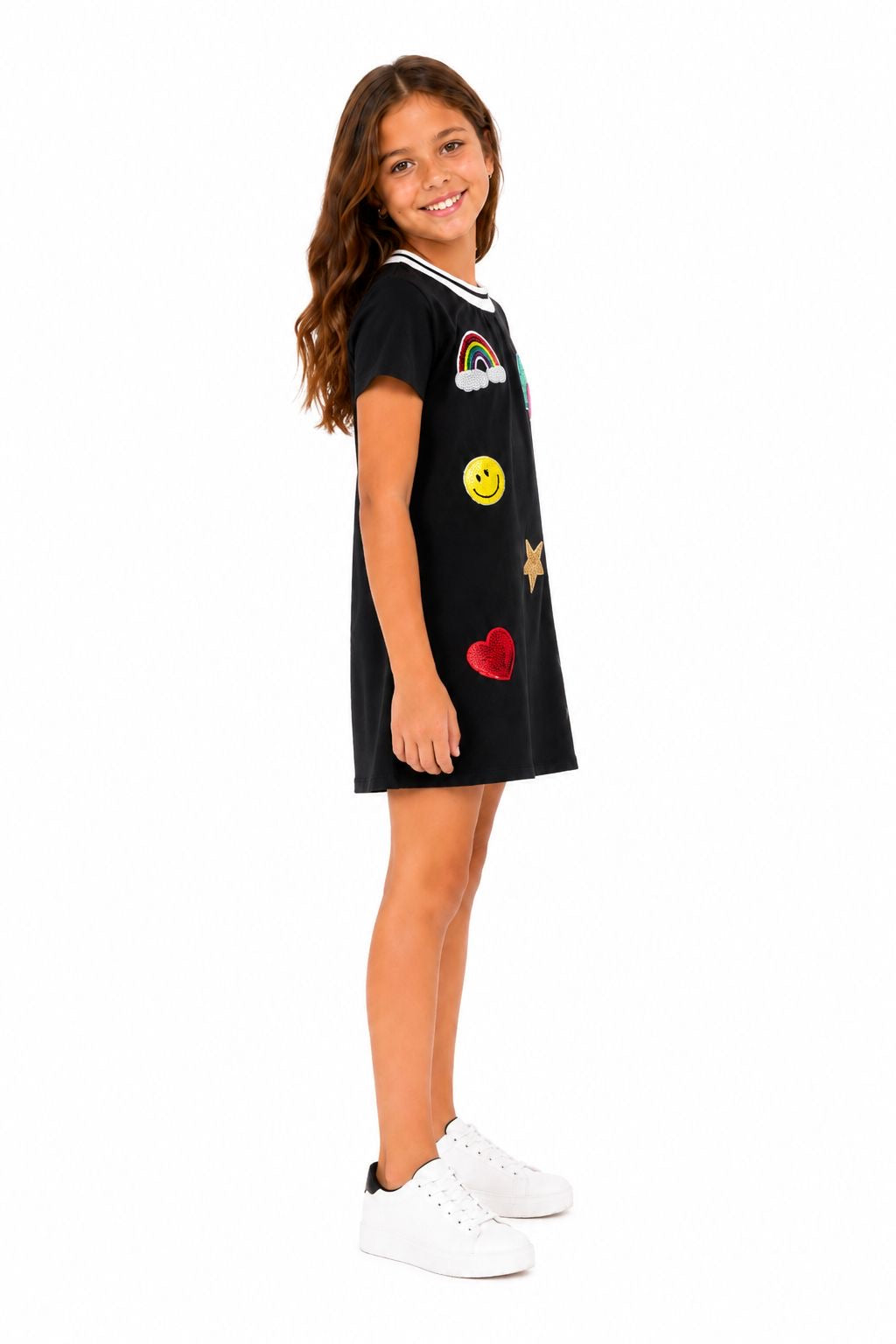 DREAM GIRL-T-shirt dress in black from the Dreamgirl brand