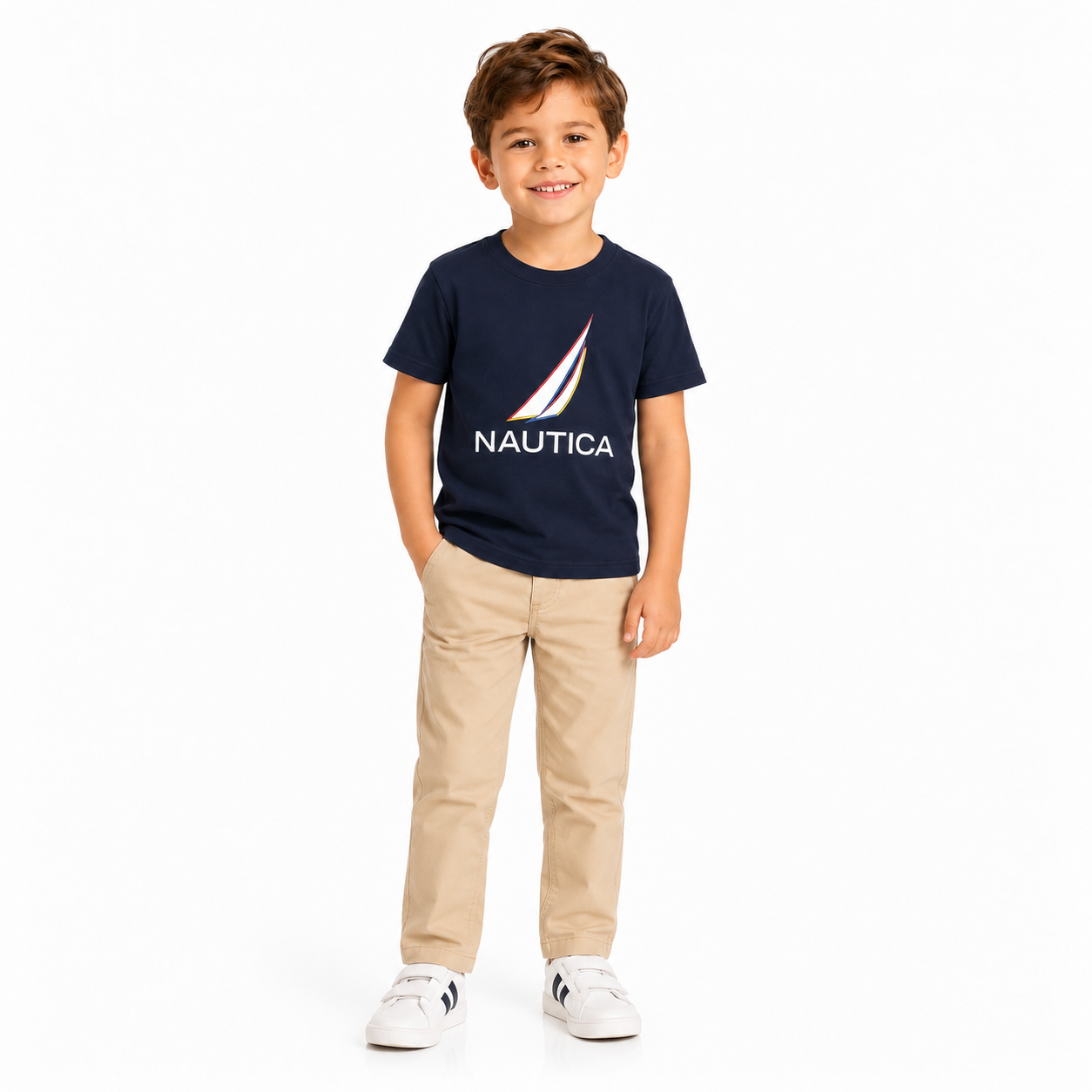 Nautica brand children's t-shirt in navy blue