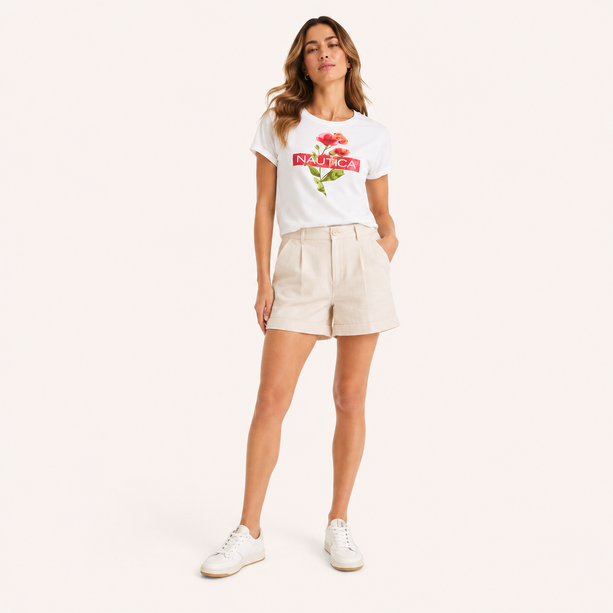 Nautica Floral Logo Graphic T-Shirt