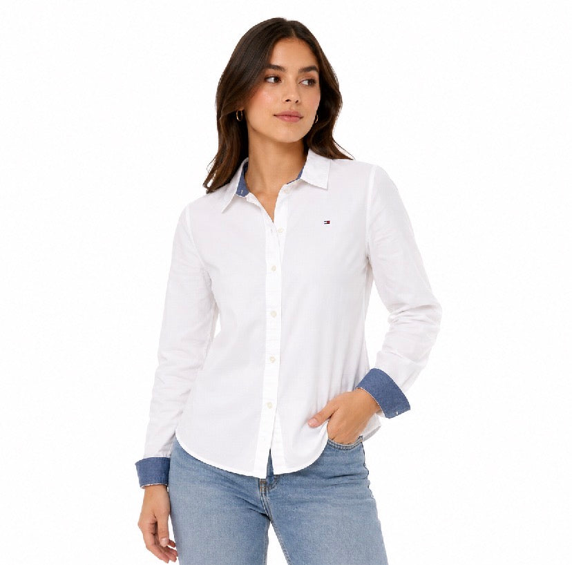 Tommy Hilfiger Stripe Stretch Oxford Regular Fit