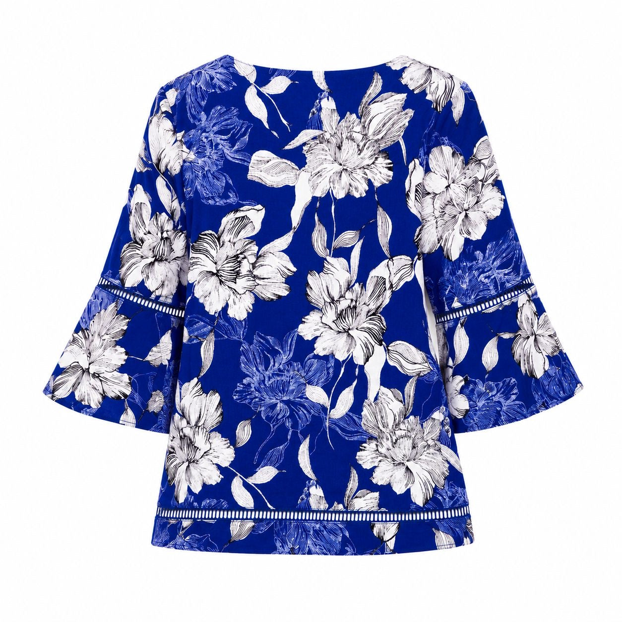 JM Collection blouse has a floral print Women’s