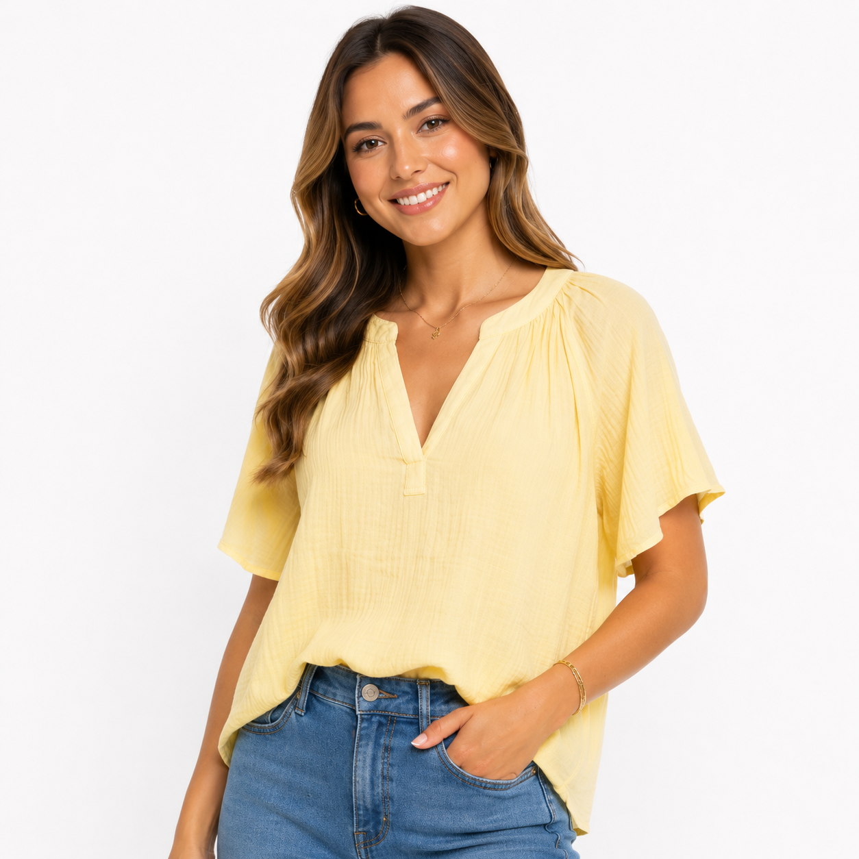 Beachlunchlounge-Yellow blouse from the Beach Lunch Lounge brand