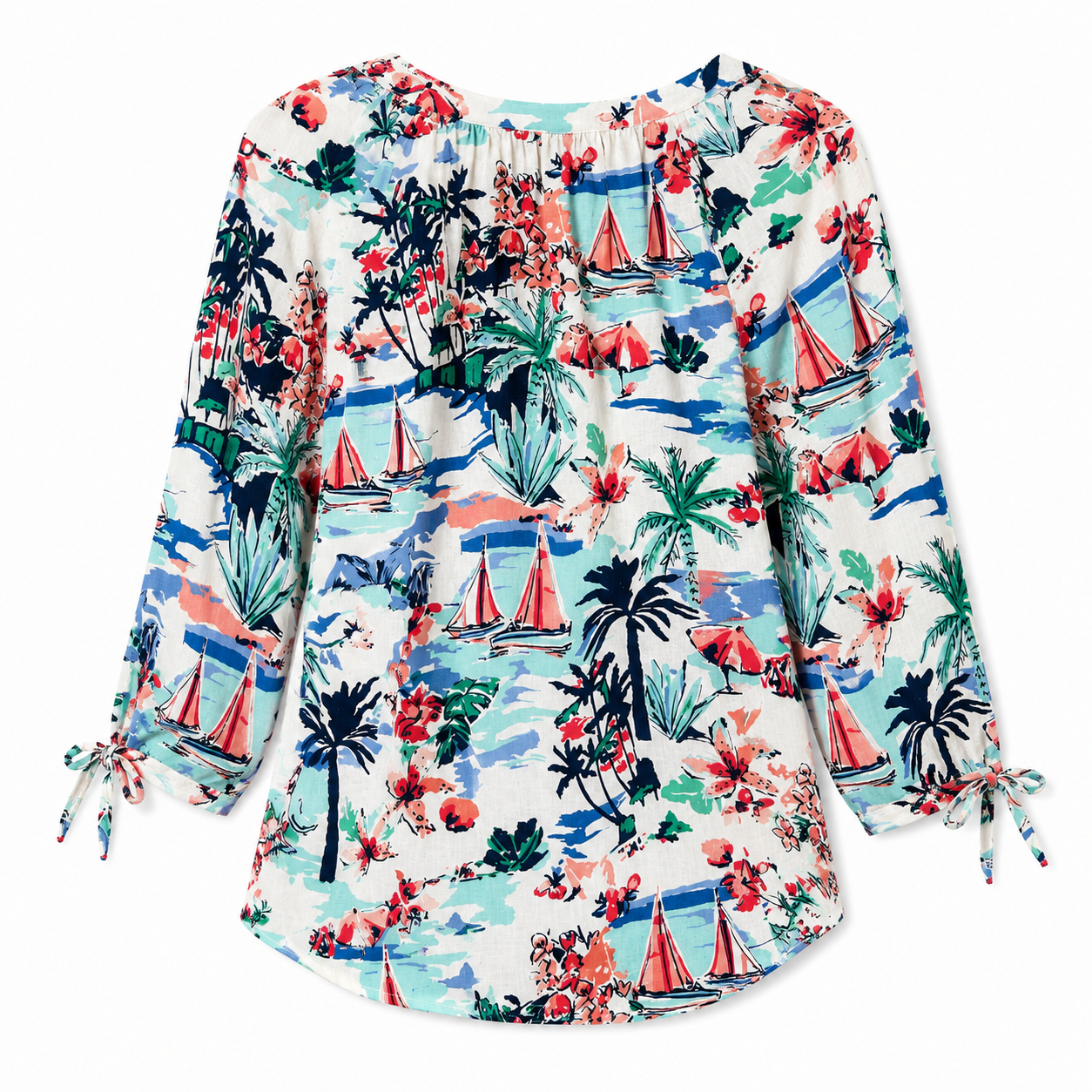 Jones New York blouse has a tropical print Women’s