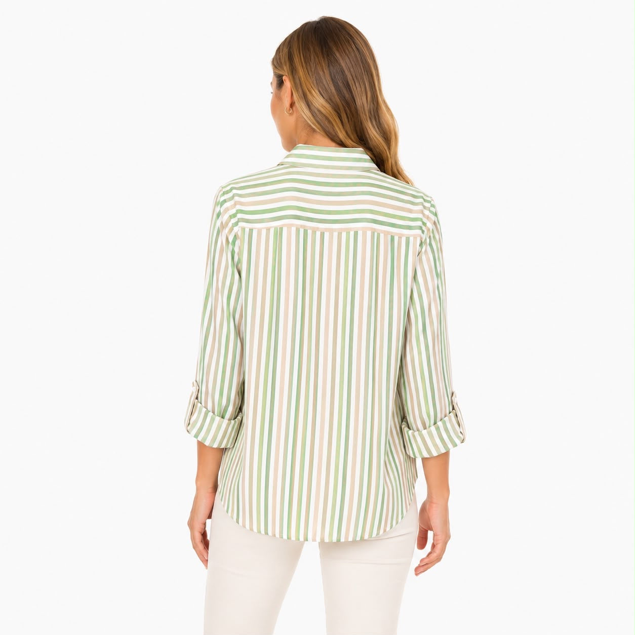 Camisa A Rayas Con Solapa Enrollable De Tommy Hilfiger