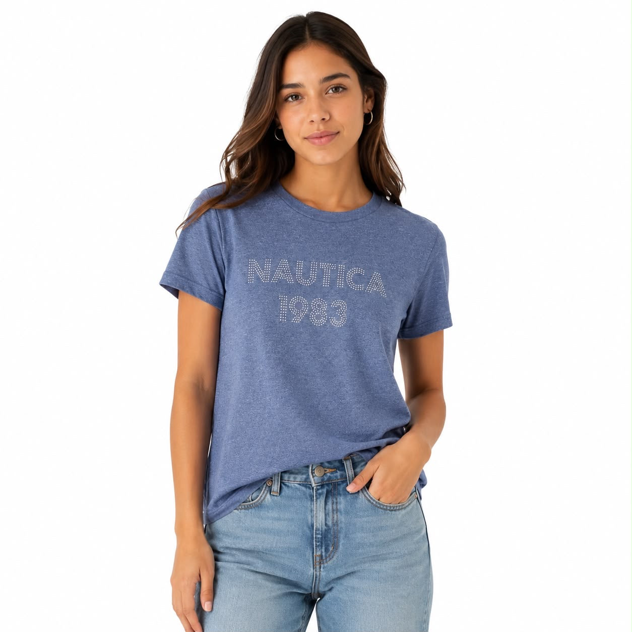 Nautica Rhinestone 1983 Graphic T-Shirt