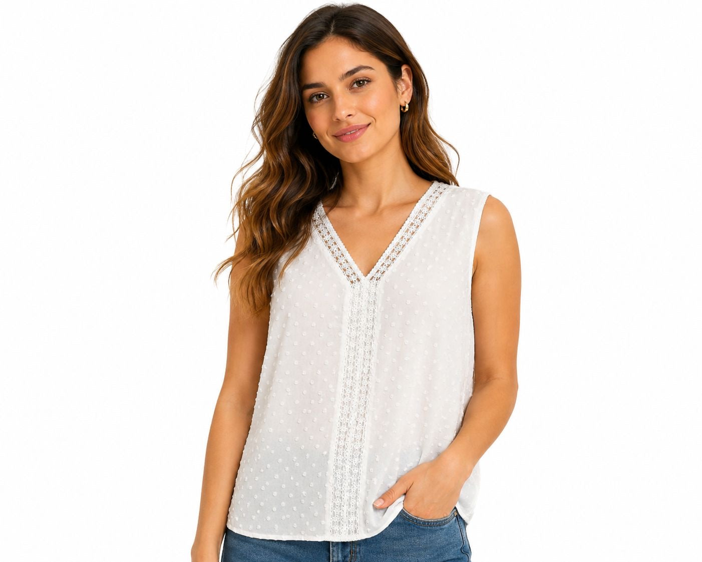 NAIF-White sleeveless blouse from the Naïf brand