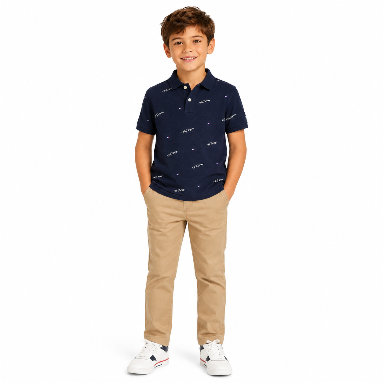 Tommy Hilfiger children's polo shirt in navy blue