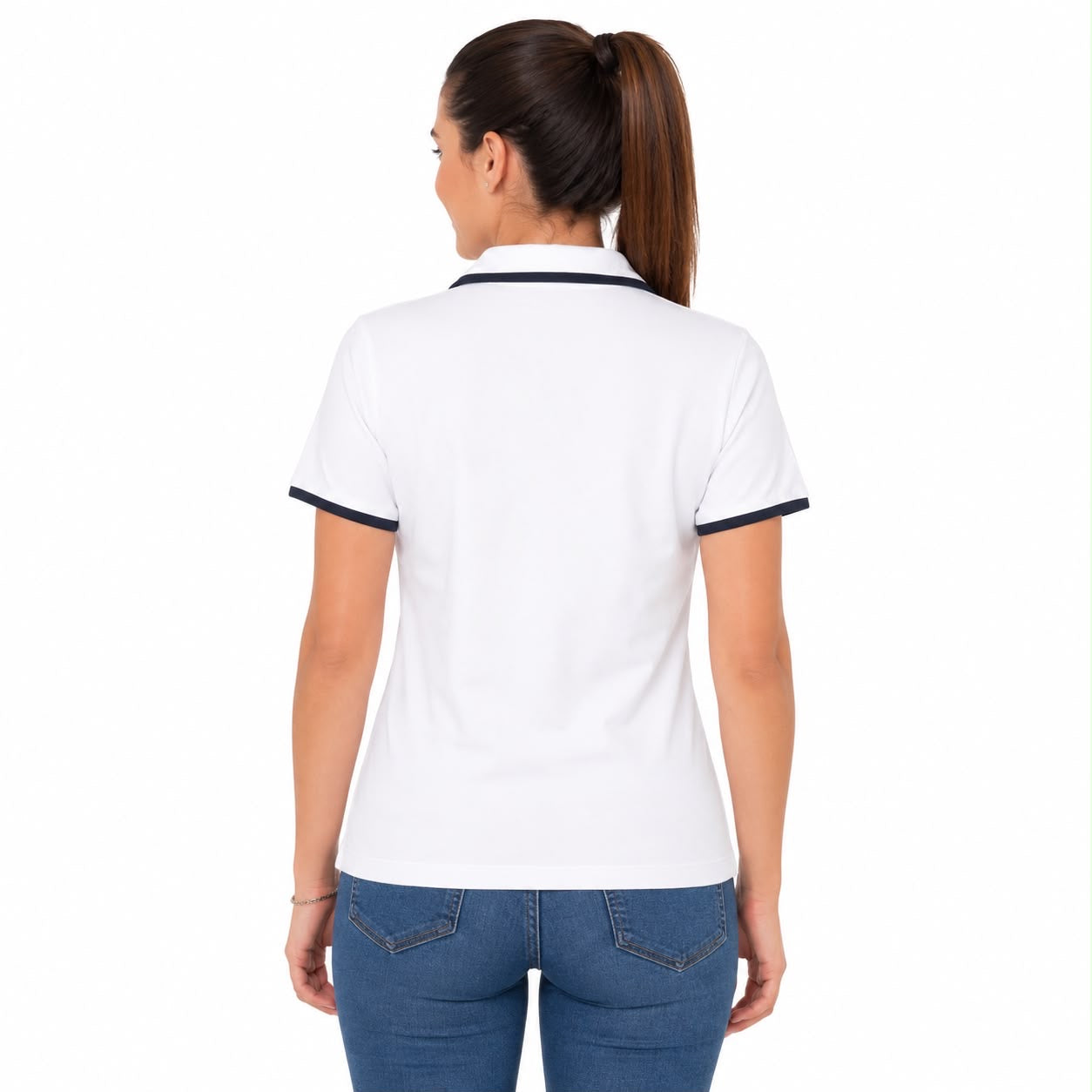 Nautica Jeans for women is white with a V-neck
